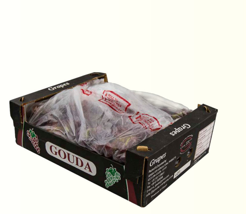 GOUDA brand grapes carton, packed